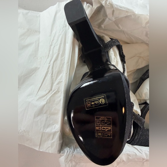 JIMMY CHOO Heloise Glitter Knot Platform Sandals 120mm Size 10US - Picture 10 of 13